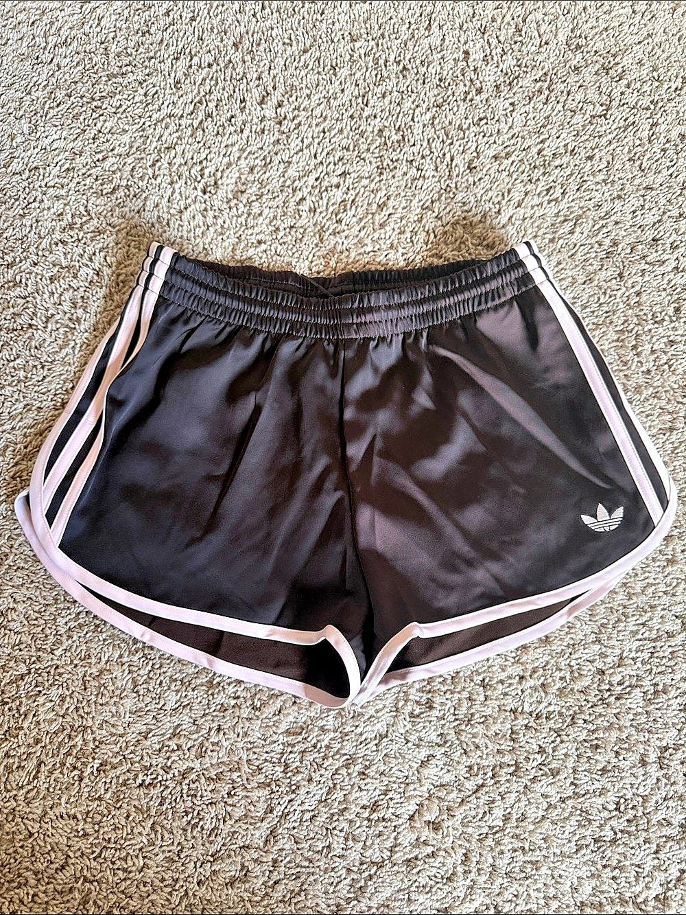 adidas Originals 3S Sprinter Shorts Athletic Shorts Brown & Pink Small